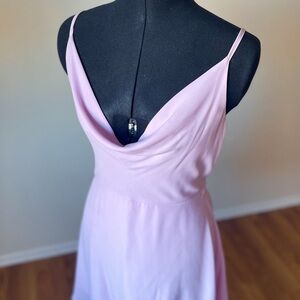 Lilac Purple Cowl Neck Dress